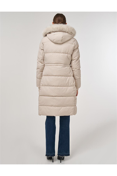 Kayra Hotfix Baskılı Anorak Mont Bej