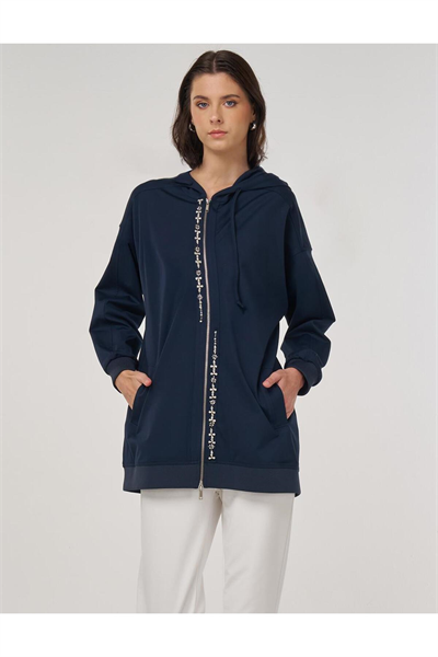 Kayra İşlemeli Rayon Sweatshirt Yeşil