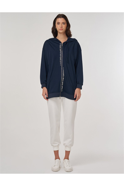 Kayra İşlemeli Rayon Sweatshirt Yeşil