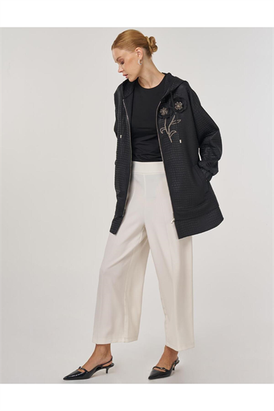 Kayra İşlemeli Sweatshirt Siyah