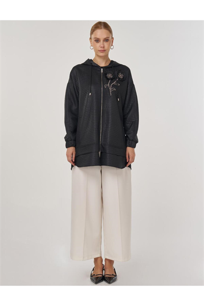 Kayra İşlemeli Sweatshirt Siyah