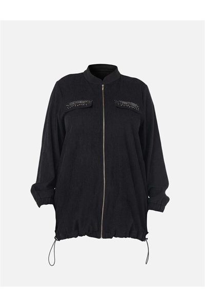 Kayra Kapak Cep Detaylı Sweatshirt Siyah
