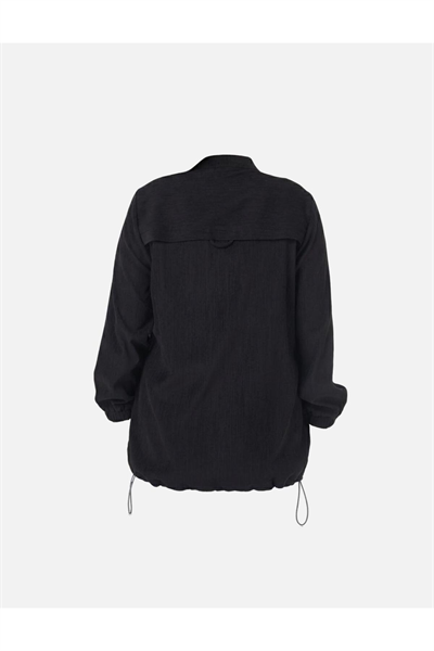Kayra Kapak Cep Detaylı Sweatshirt Siyah