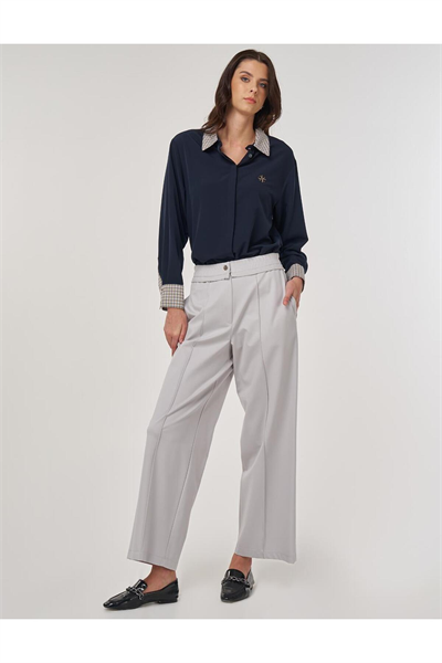 Kayra Rahat Kesim Rayon Pantolon Gri