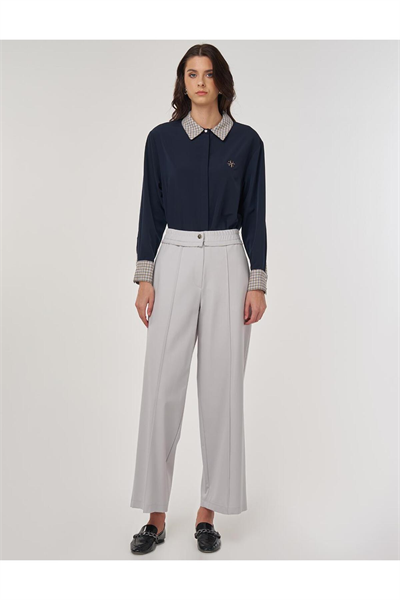 Kayra Rahat Kesim Rayon Pantolon Gri