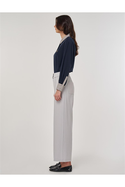 Kayra Rahat Kesim Rayon Pantolon Gri