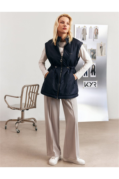 Kayra Rahat Kesim Rayon Pantolon Gri