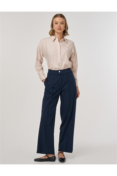 Kayra Rahat Kesim Rayon Pantolon Lacivert