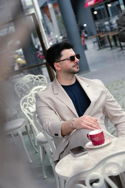 Krem Rengi Relaxed Takım