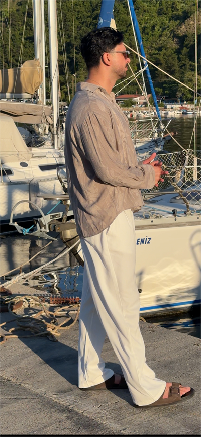 Premium etnik desen oversize gömlek