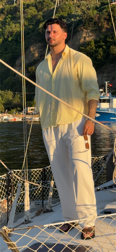 Premium sari oversize gömlek