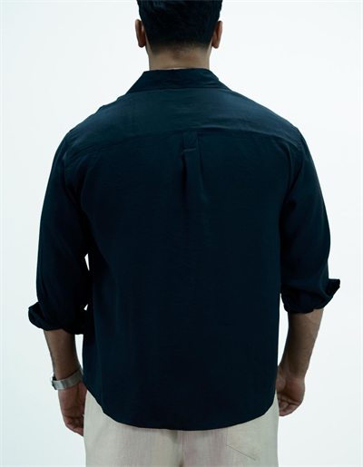 Siyah Lk Oversize Modal Gömlek