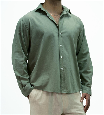 Yeşil Modal Oversize Gömlek
