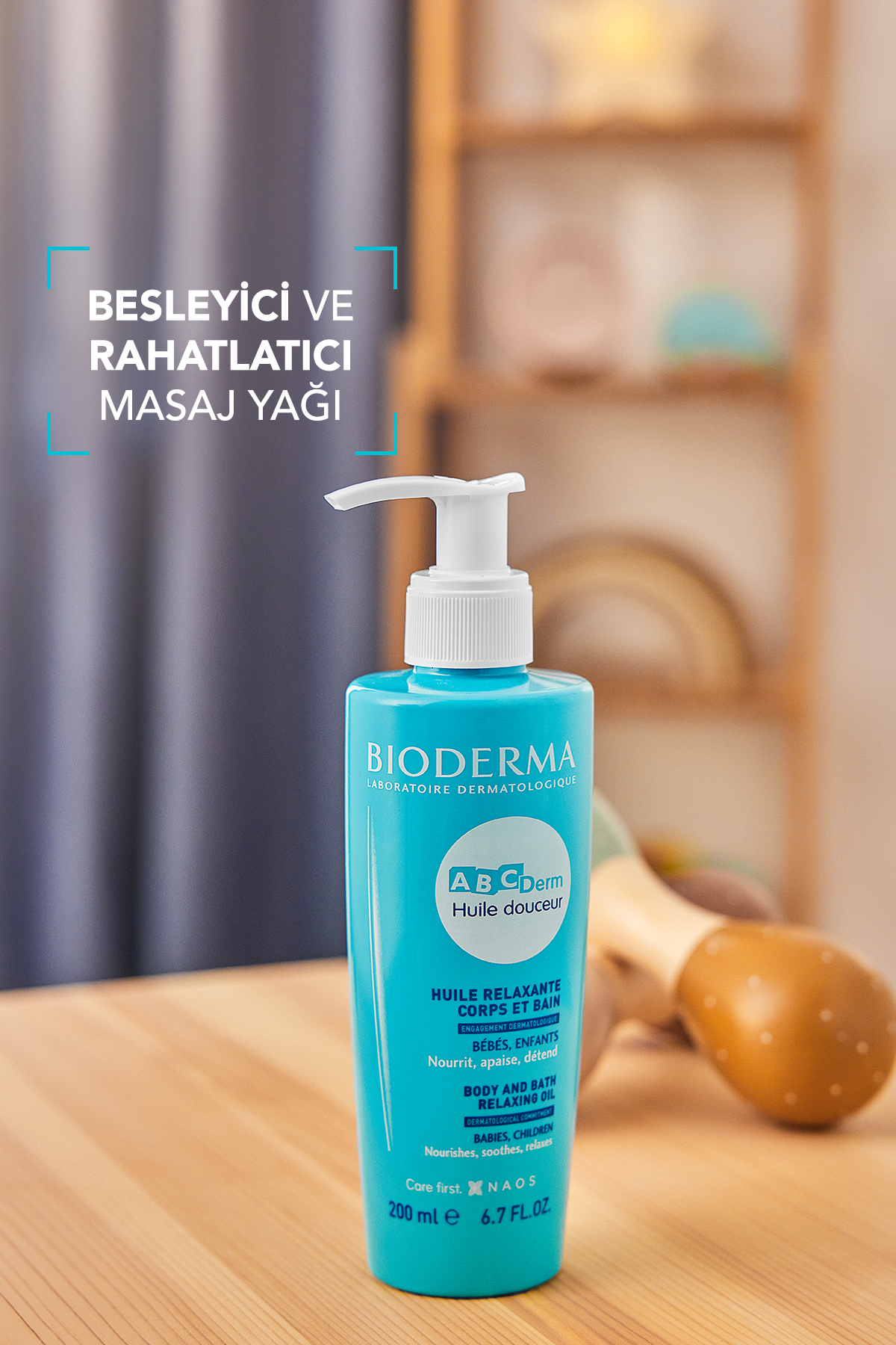 Bioderma ABCDerm Relaxing Oil Besleyici, Nemlendirici ve Rahatlatıcı Bebek Masaj Yağı 200 ml