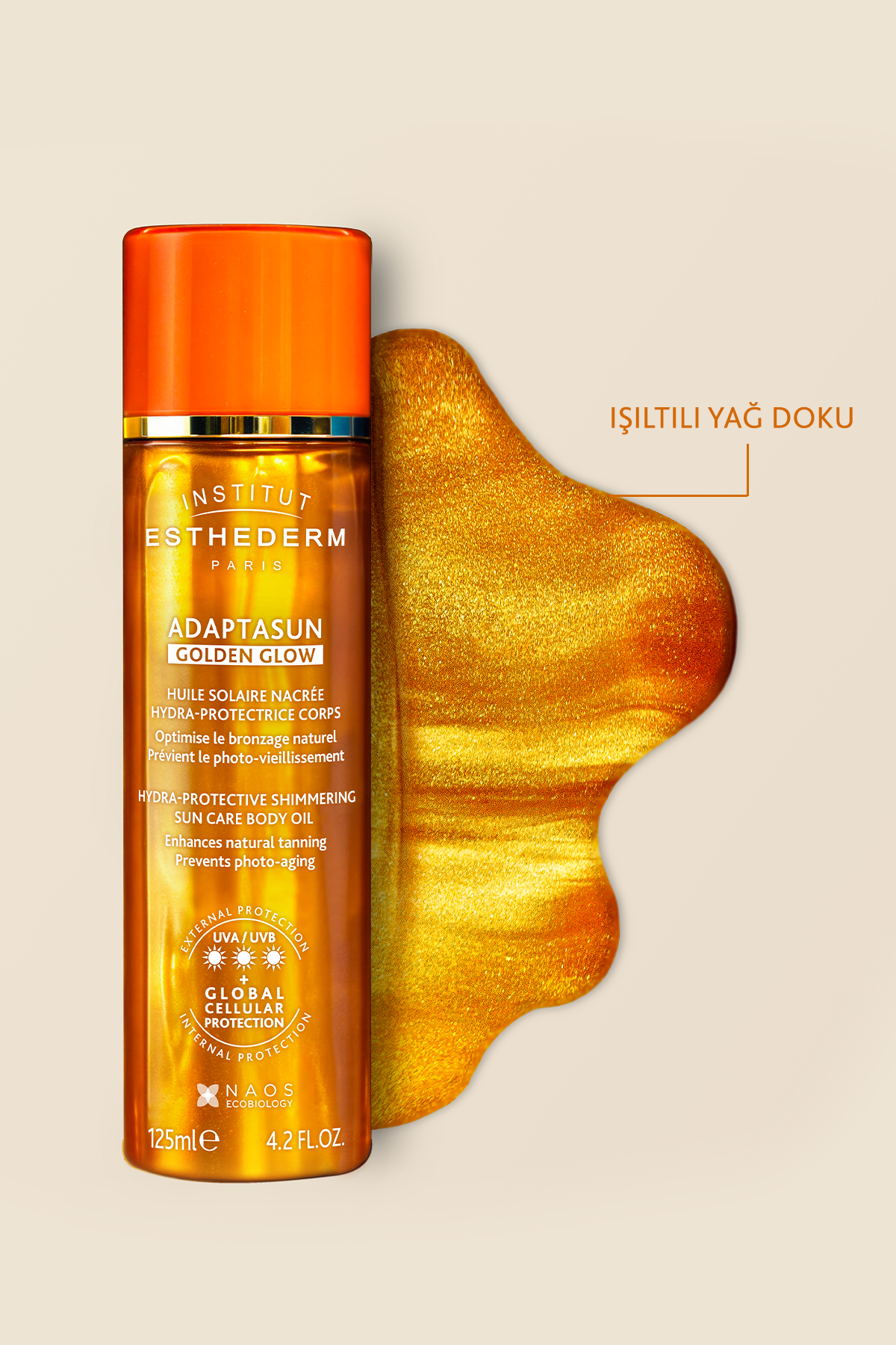 Institut Esthederm Adaptasun Golden Glow Bronzlaştırıcı Vücut Sütü 125 ml