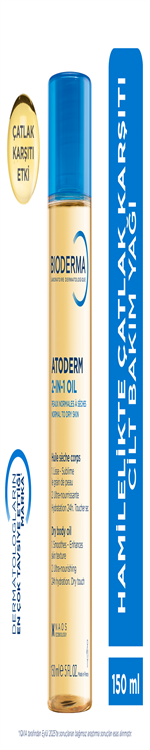 Bioderma Atoderm 2-in-1 Body Oil Çatlak Önleyici, Besleyici, Nemlendirici Kuru Yağ 150 ml