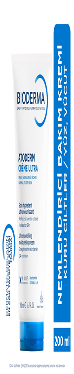 Bioderma Atoderm Cream Ultra Normal, Kuru Cilt Yüz ve Vücut Nemlendirici Krem 200 ml