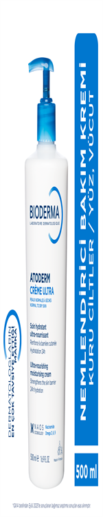 Atoderm Cream Ultra Normal ve Kuru Ciltler için Nemlendirici Yüz, Vücut Bakım Kremi 500 ml