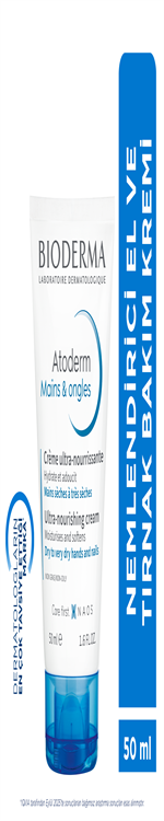 Bioderma Atoderm Hand & Nail Cream Besleyici Onarıcı El ve Tırnak Bakım Kremi 50 ml
