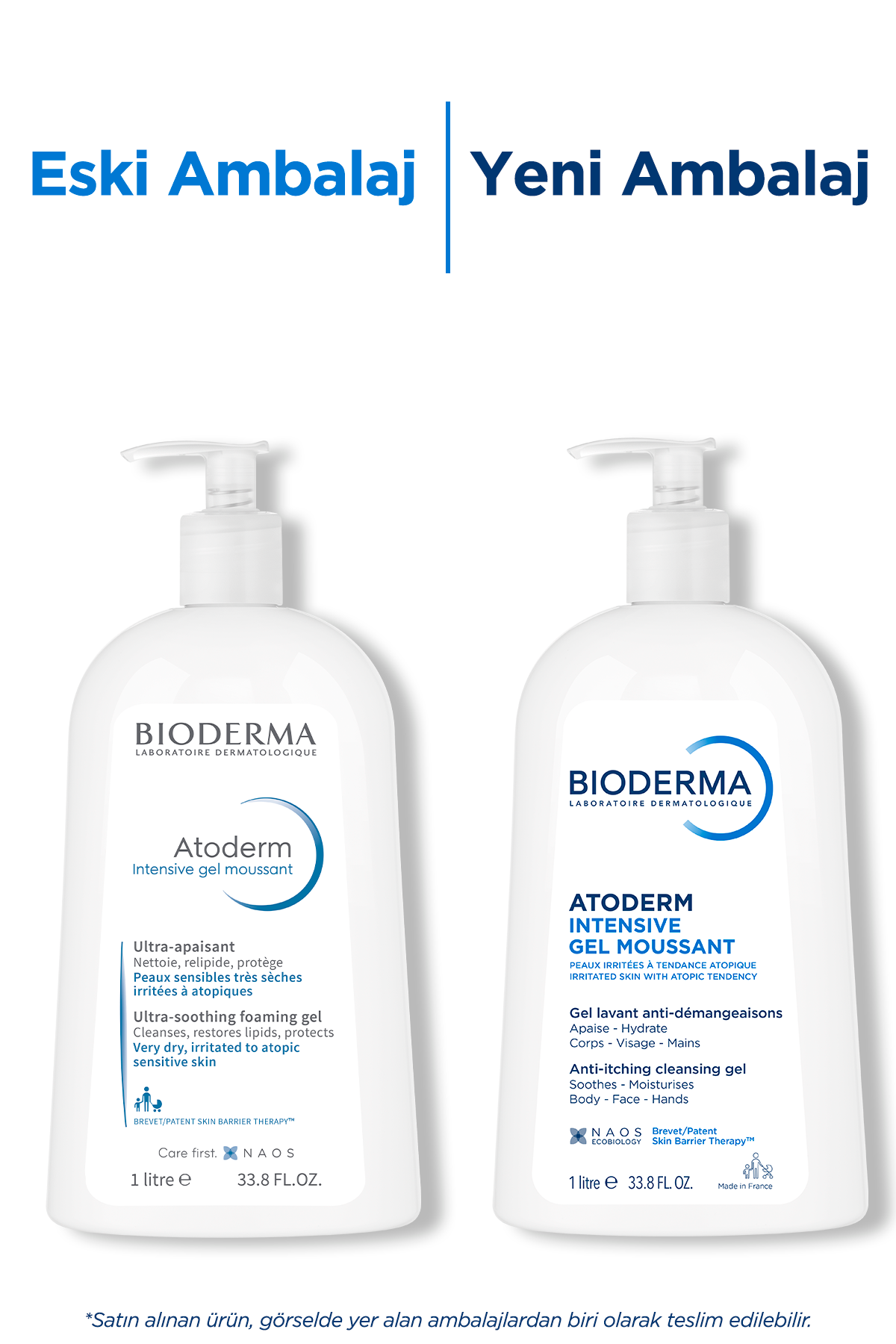 Bioderma Atoderm Intensive Foaming Gel Atopi Eğilimli Ciltler Onarıcı Temizleme Jeli 1 Lt