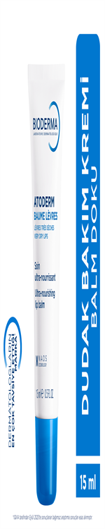 Bioderma Atoderm Lip Balm Kuru, Çatlamış Dudaklar Onarıcı & Nemlendirici Dudak Kremi 15 ml