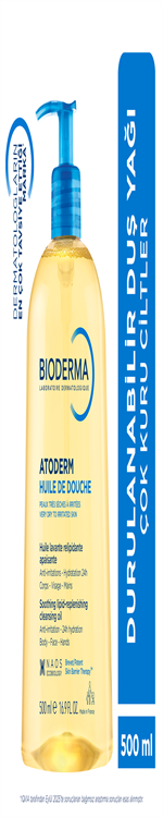 Bioderma Atoderm Shower Oil Çok Kuru Ciltler için Nemlendirici Besleyici Duş Yağı 500 ml