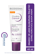 Bioderma Cicabio Cream+ SPF 50+ Güneş Korumalı, Onarıcı Bakım Kremi, Yüz ve Vücut 30 ml