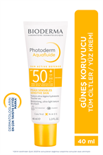 Bioderma Photoderm Aquafluid SPF50+ Tüm Ciltler için Yüksek Korumalı Yüz Güneş Kremi 40 ml