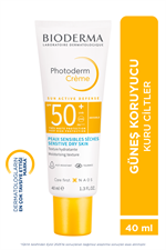 Bioderma Photoderm Cream SPF50+ Kuru Ciltler için Yüz Güneş Kremi 40 ml