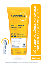 Bioderma Photoderm Lait Ultra SPF50+ Yüksek Koruma Süt Formda Güneş Kremi 200 ml
