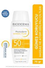 Bioderma Photoderm Mineral Fluid SPF50+ Çok Hassas Ciltler Yüksek Korumalı Güneş Kremi 75gr