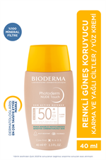 Bioderma Photoderm Nude Touch SPF50+ Light Karma Yağlı Cilt-Kapatıcı Güneş Kremi 40 ml