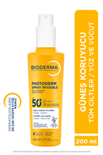 Bioderma Photoderm Spray SPF50+ Tüm Ciltler için Sprey Formda Yüksek Korumalı Güneş Kremi 200 ml
