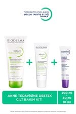 Bioderma Sebium İZOKİT+ Kurutucu Akne Tedavisine Destek Cilt Bakım Kiti (200-40-10ml)