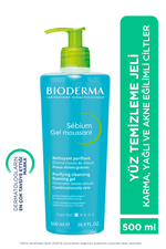 Bioderma Sebium Karma, Yağlı ve Akne Eğilimli Ciltler için Yüz, Vücut Temizleme Jeli 500 ml