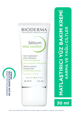 Bioderma Sebium Mat Control Karma, Yağlı Eğilimli Ciltler için Matlaştırıcı Bakım Kremi 30ml