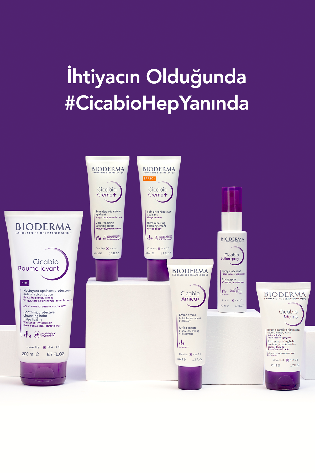 Bioderma Cicabio Lotion Spray Yatıştırıcı ve Onarıcı Sprey, Yüz ve Vücut 40 ml