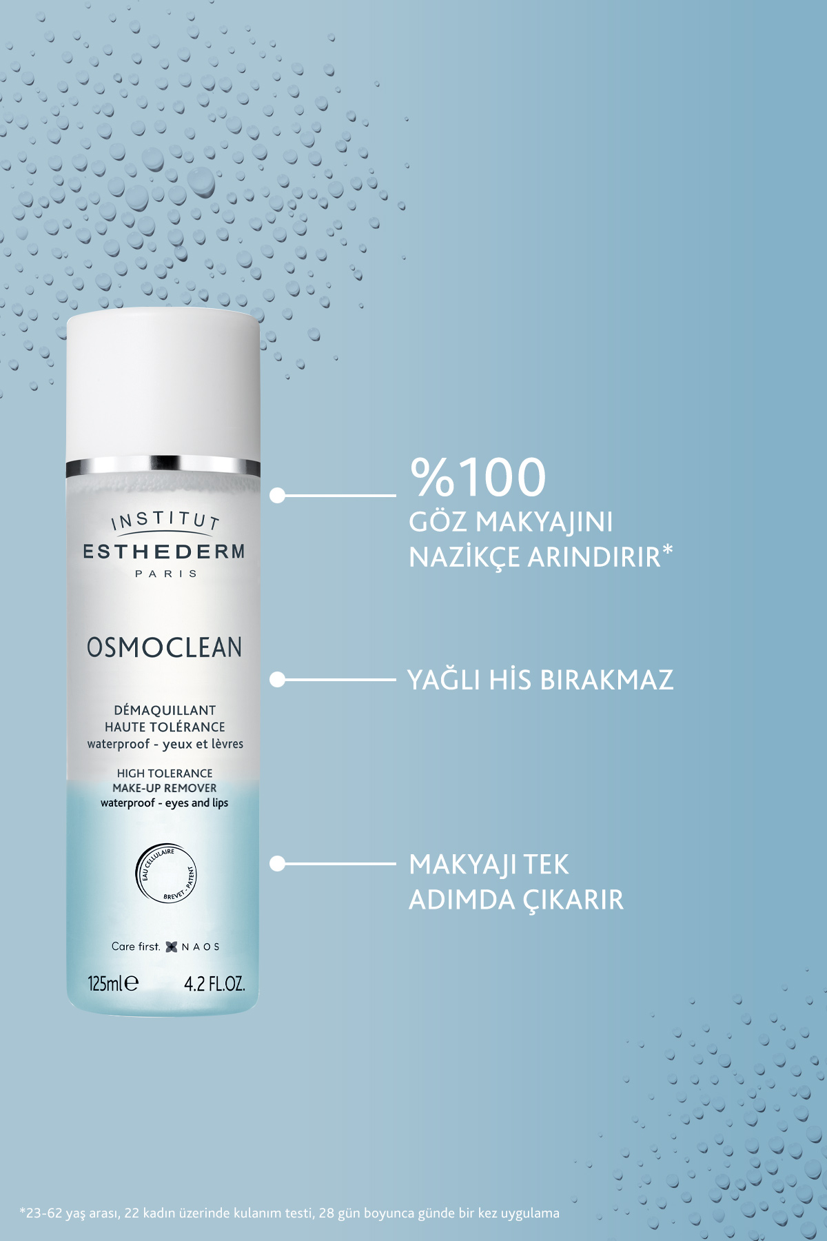 Institut Esthederm Osmoclean High Tolerance Göz ve Dudak Makyaj Temizleme Suyu 125 ml