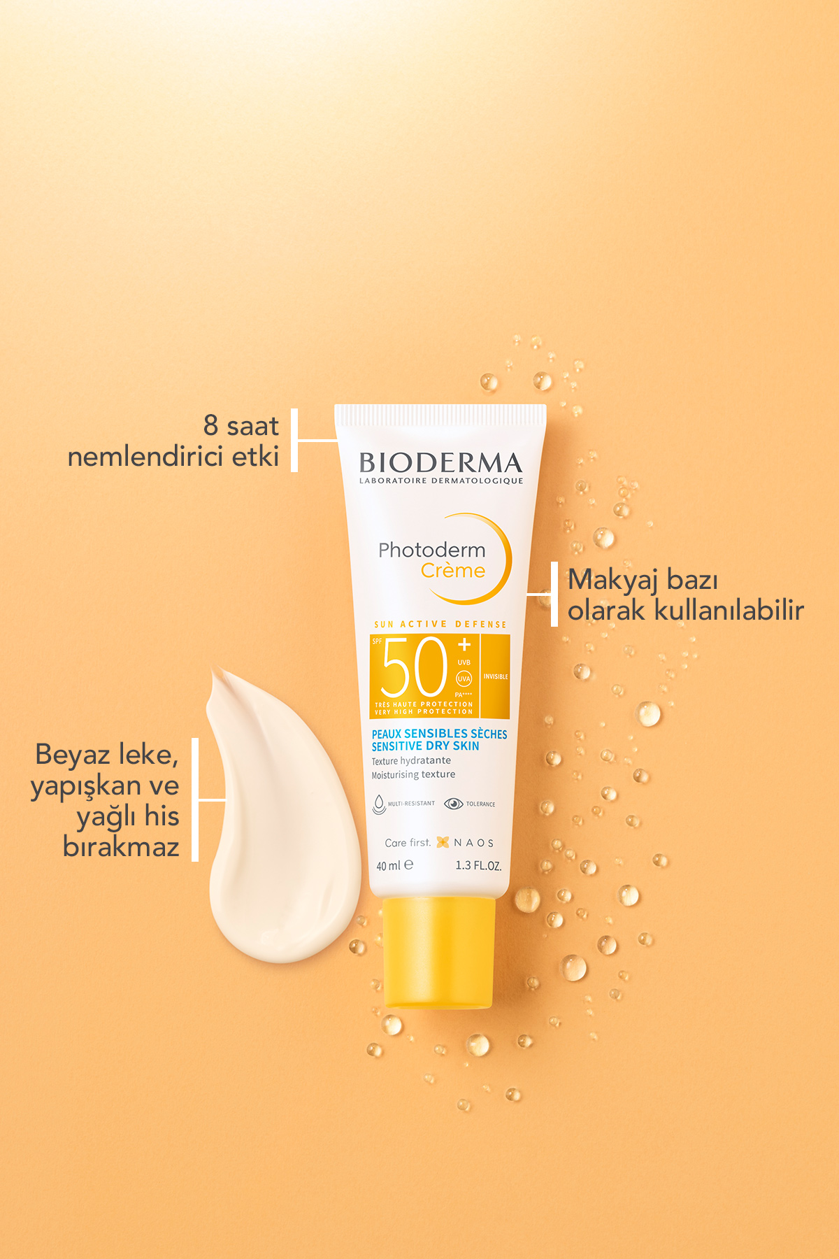 Bioderma Photoderm Cream SPF50+ Kuru Ciltler için Yüz Güneş Kremi 40 ml