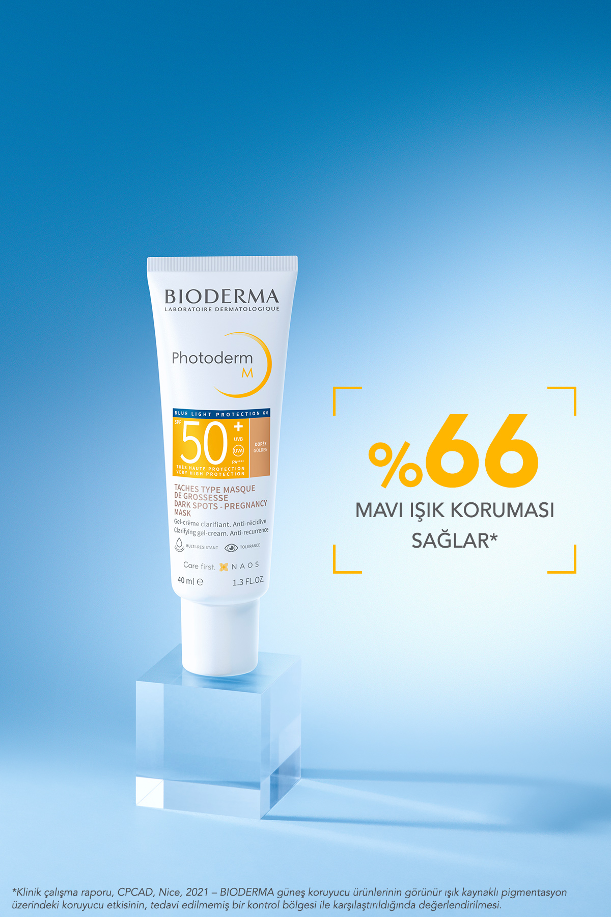 Bioderma Photoderm M SPF50+ Golden Leke ve Mavi Işığa Karşı Yüksek Koruma Güneş Kremi 40 ml