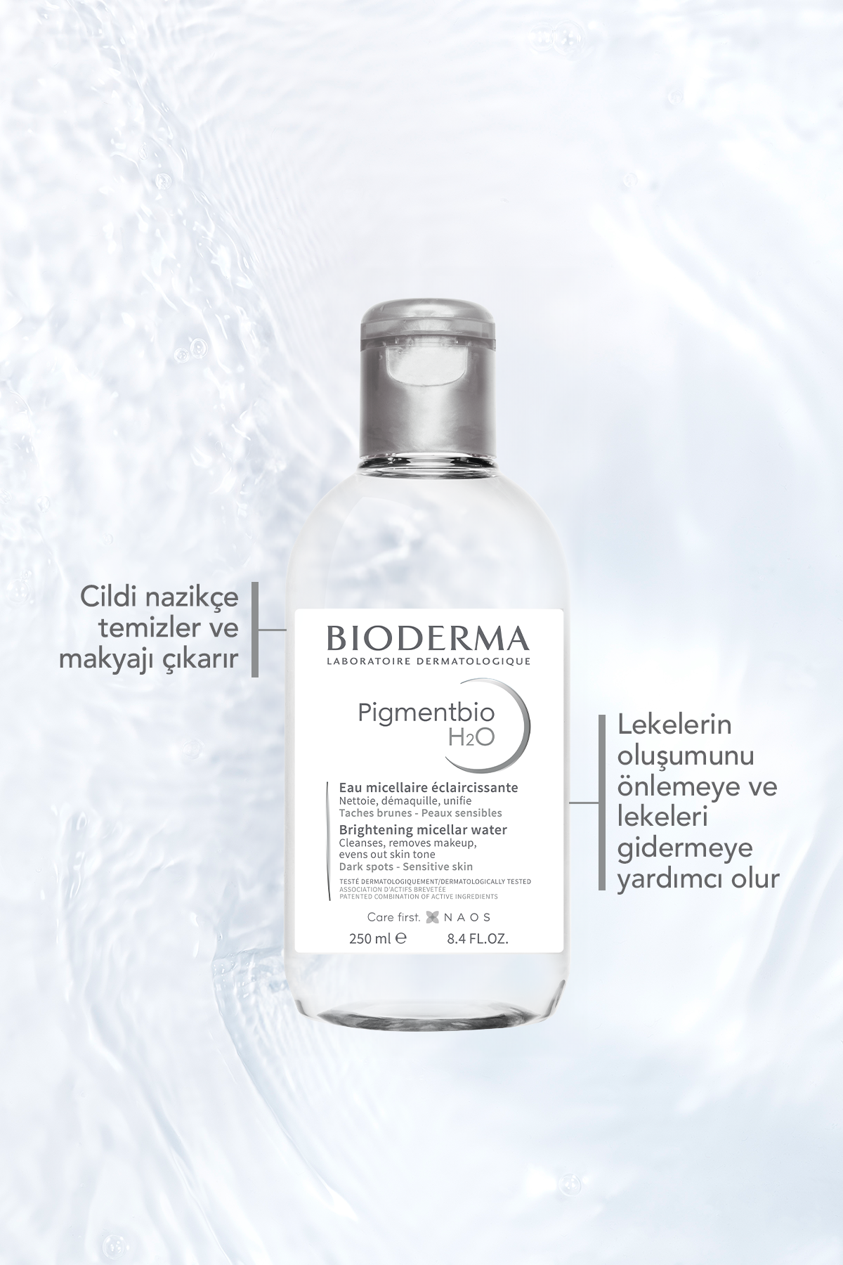 Bioderma Pigmentbio H2O Leke Karşıtı Aydınlatıcı Micellar Makyaj Temizleme Suyu 250 ml