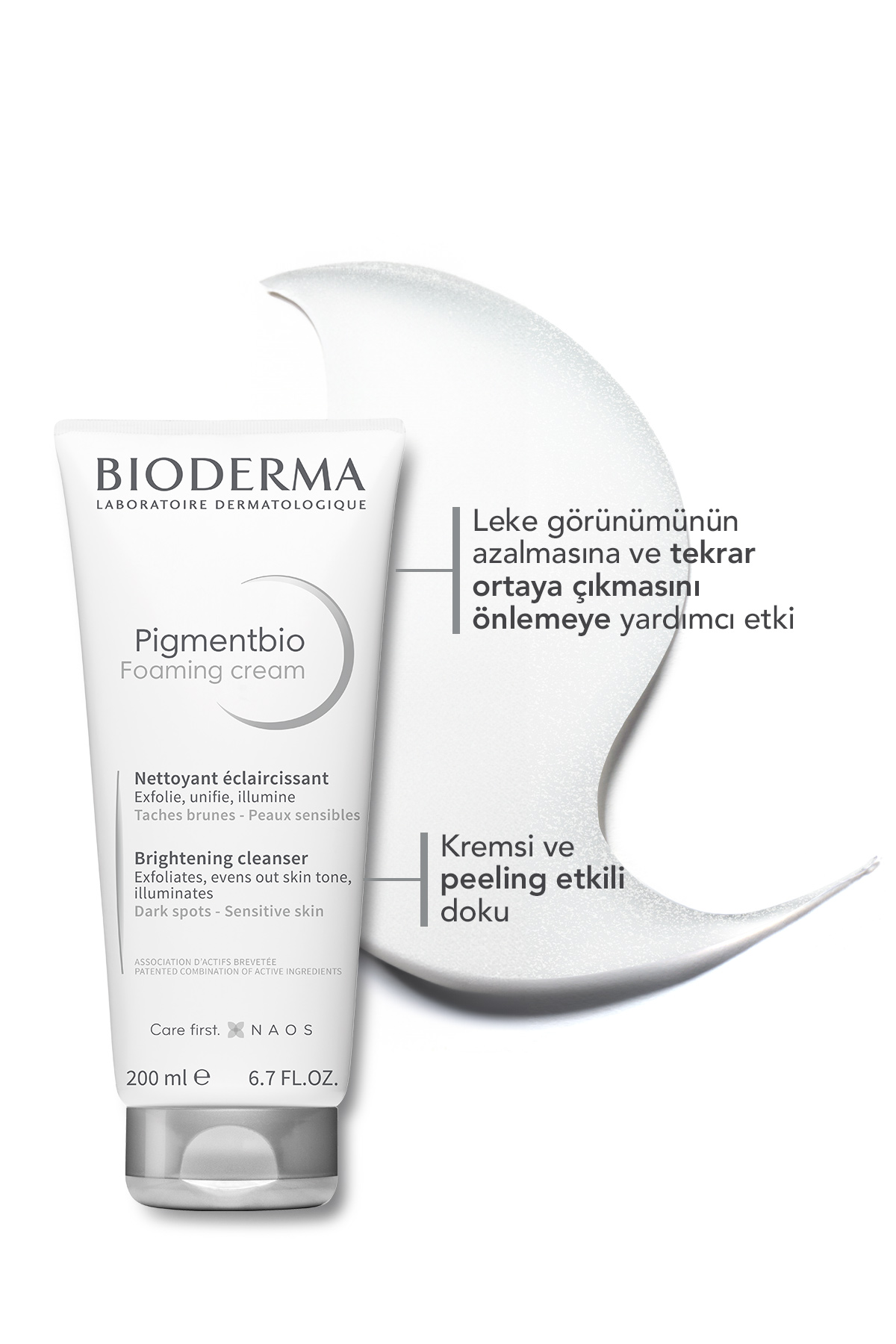 Bioderma Pigmentbio Leke Karşıtı Aydınlatıcı Peeling Etkili Yüz, Vücut Yıkama Jeli 500 ml