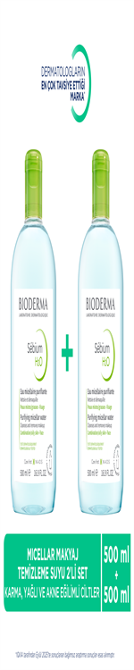 Bioderma Sebium H2O Karma ve Yağlı Ciltler Micellar Su 2li Avantaj Paketi 2x500ml