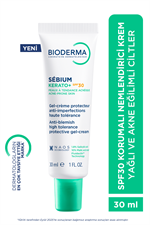 Bioderma Sebium Kerato+ Sivilce Akne Lekesi Karşıtı SPF30 Korumalı Nemlendirici Krem 30ml