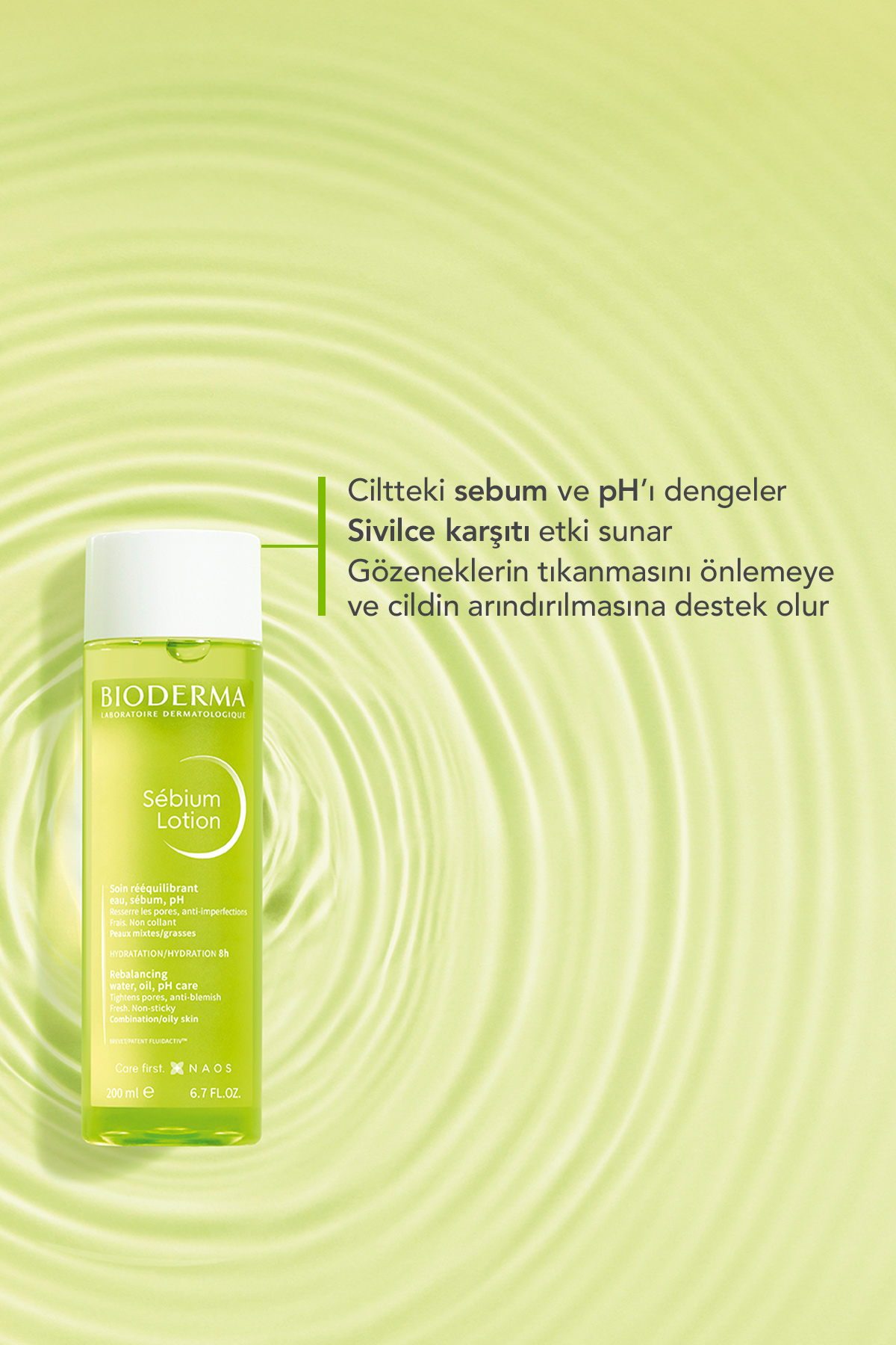 Bioderma Sebium Lotion Gözenek Sıkılaştırıcı, Siyah Nokta Karşıtı Arındırıcı Tonik 200 ml