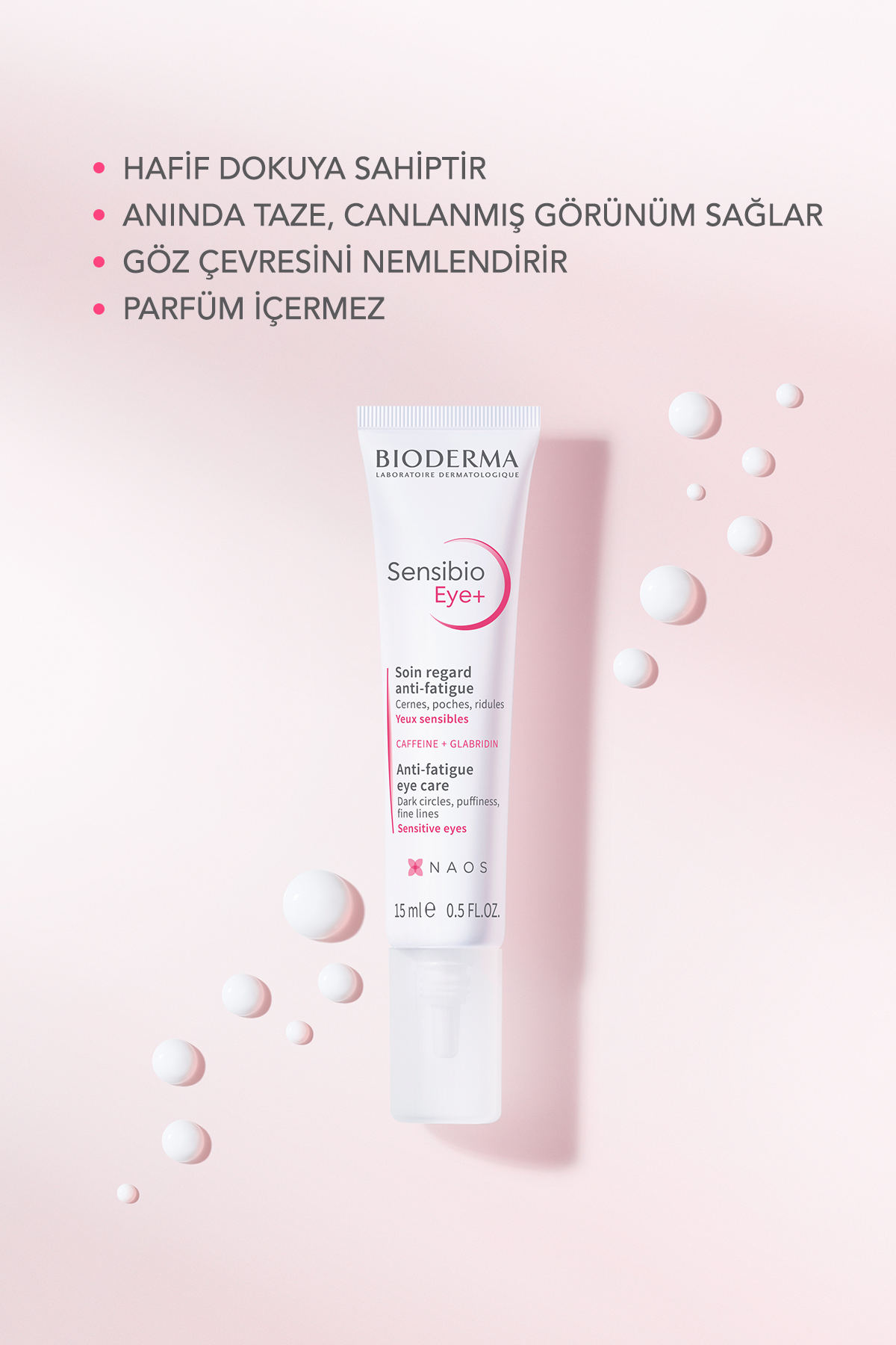 Bioderma Sensibio Eye+ Hassas Göz Çevresi Nemlendirici Bakım Kremi 15 ml