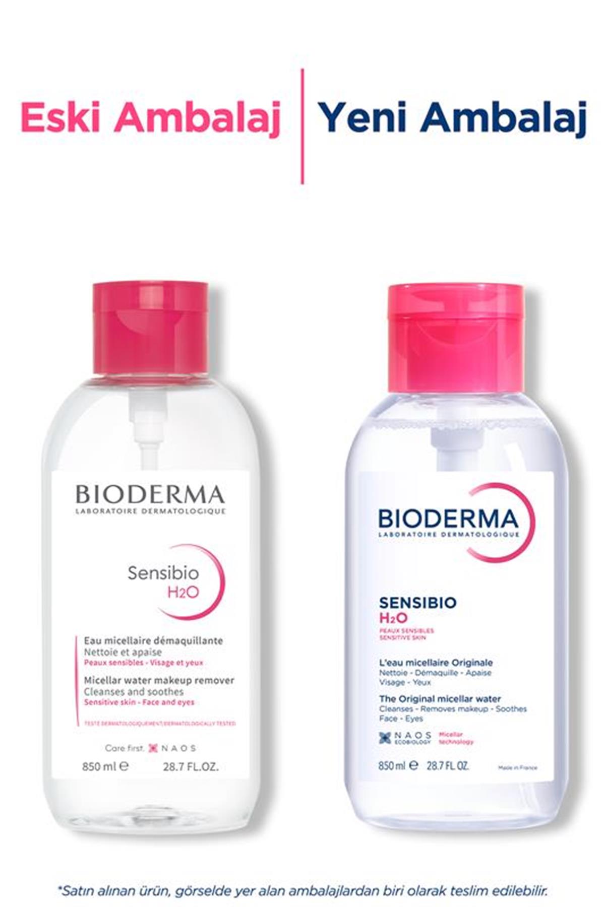Bioderma Sensibio H2O Hassas ve Normal Ciltler Micellar Makyaj Temizleme Suyu 850 ml