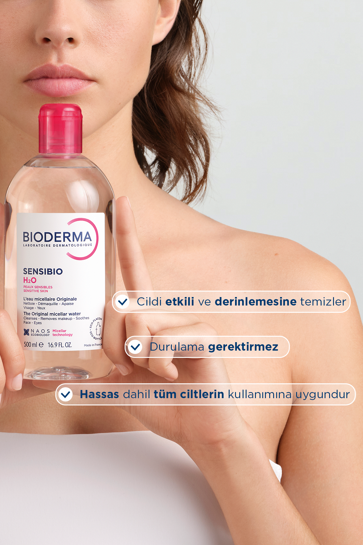 Bioderma Sensibio H2O Hassas ve Normal Ciltler Micellar Makyaj Temizleme Suyu 850 ml