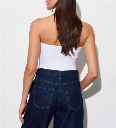Bandeau Top-Beyaz