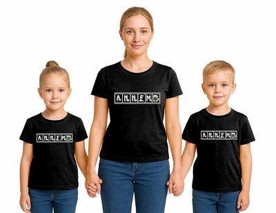 anneler günü Baskılı kadın ve çocuk tshirt pamuklu penye kumaş
